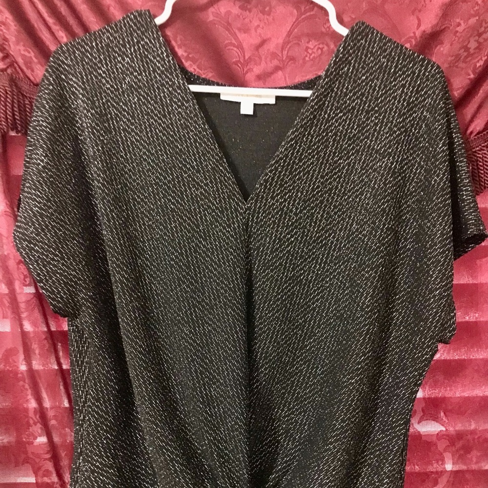 Black and Silver Semi-formal top .